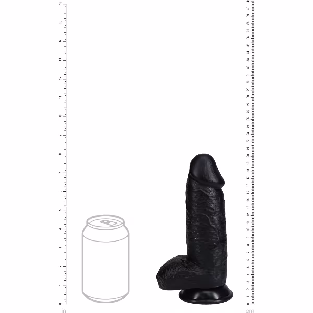 RealRock Extra Thick Realistic Dildo with Balls 8 Inch image 3