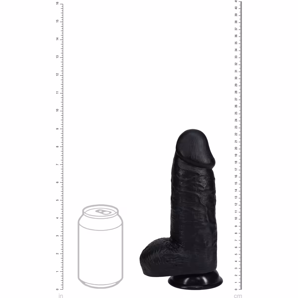 RealRock Extra Thick Realistic Dildo with Balls 9 Inch image 4