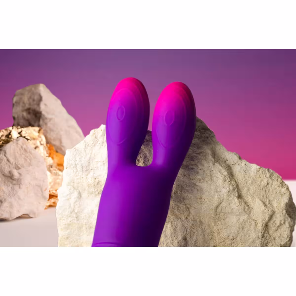 Rocks Off Glo-Girl Bunny Vibrator Purple Pink image 5