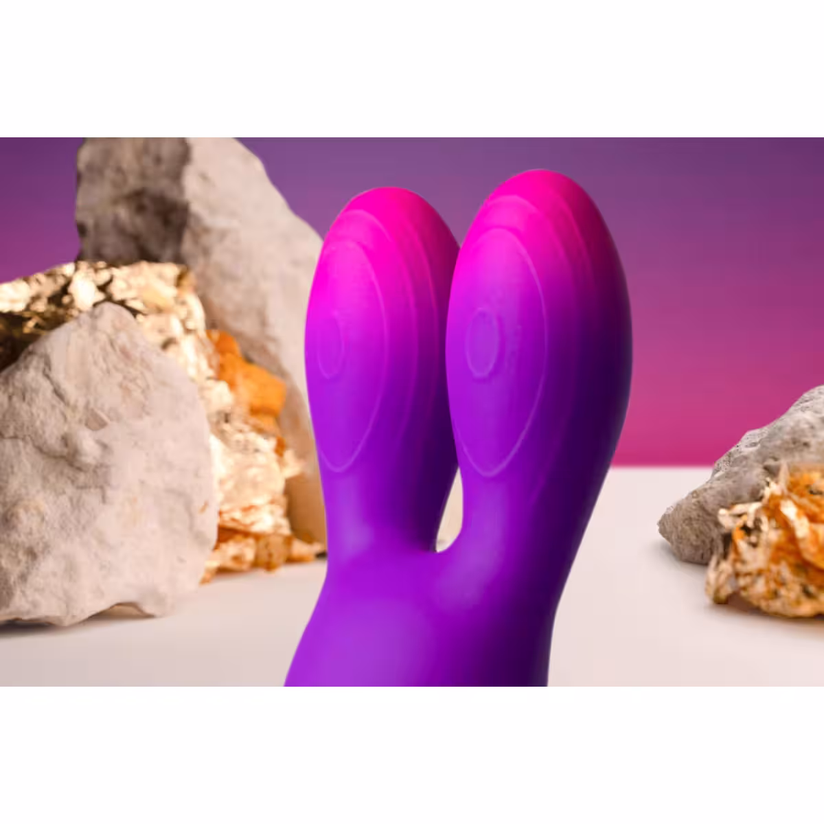 Rocks Off Glo-Girl Bunny Vibrator Purple Pink image 7