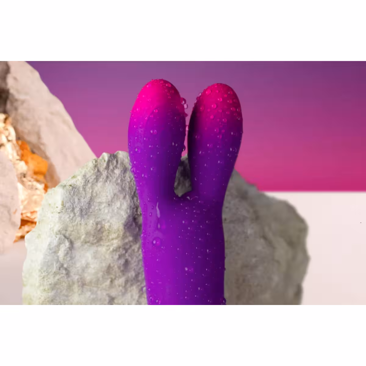 Rocks Off Glo-Girl Bunny Vibrator Purple Pink image 8