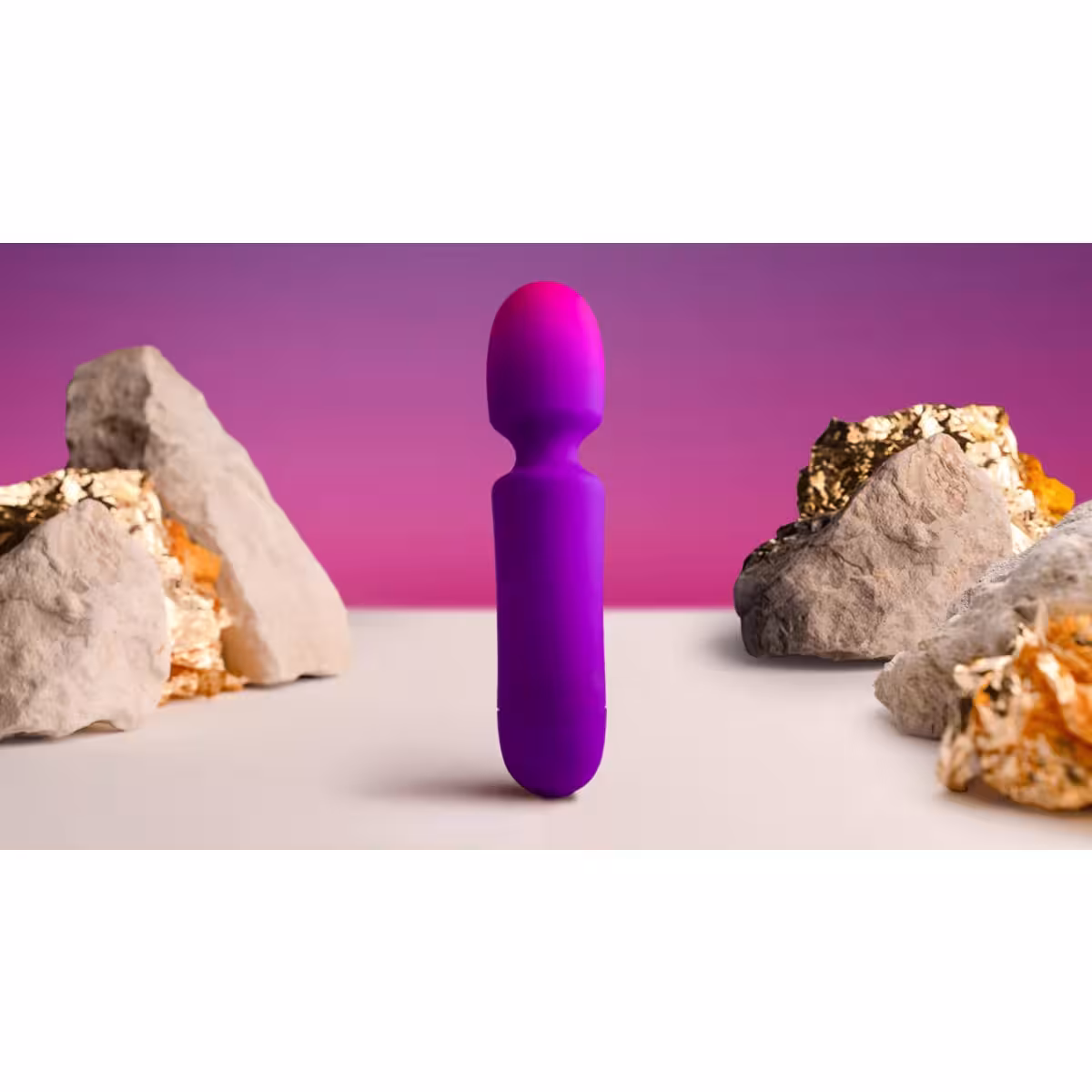Rocks Off Glo-Girl Wand Vibrator Purple Pink image 3