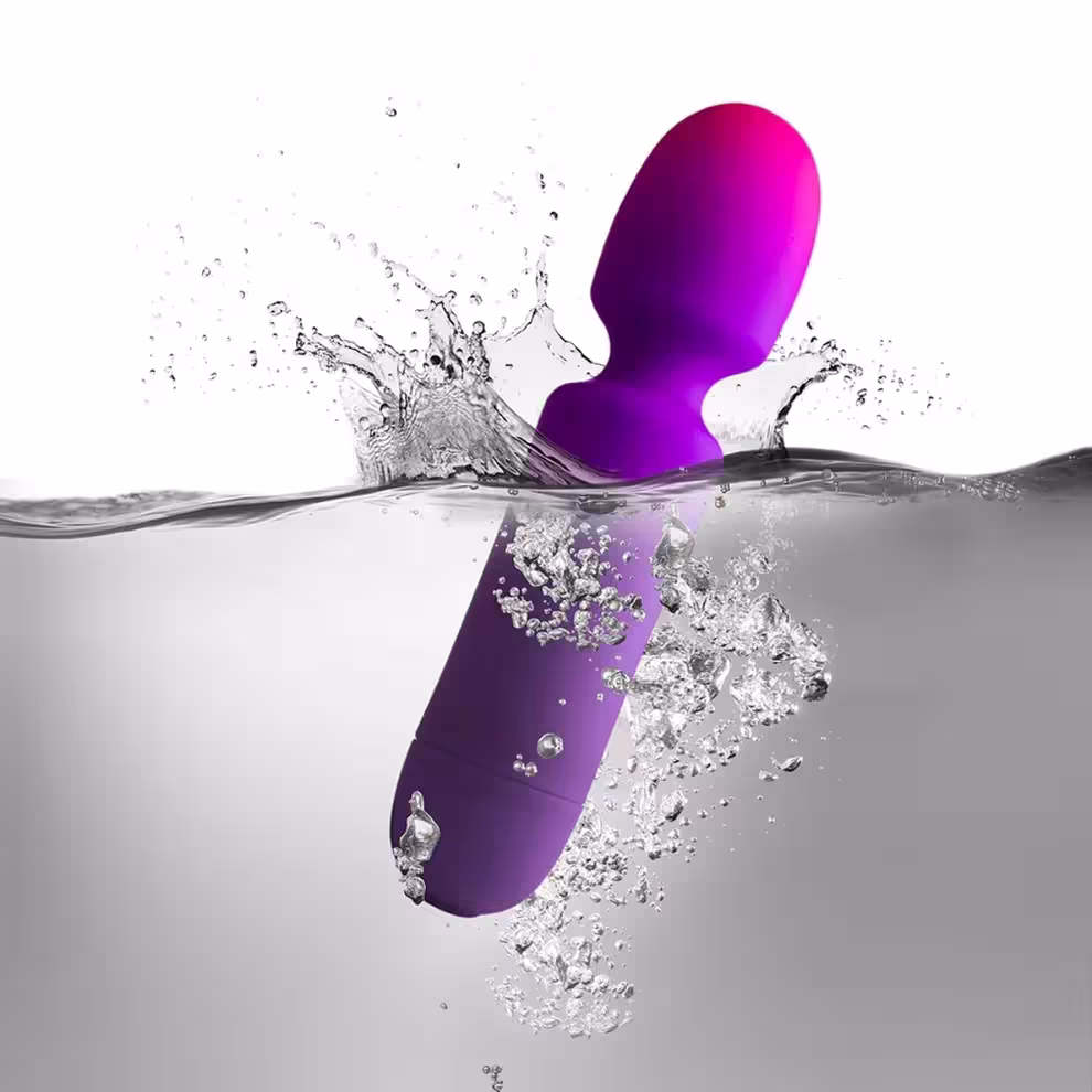 Rocks Off Glo-Girl Wand Vibrator Purple Pink image 6