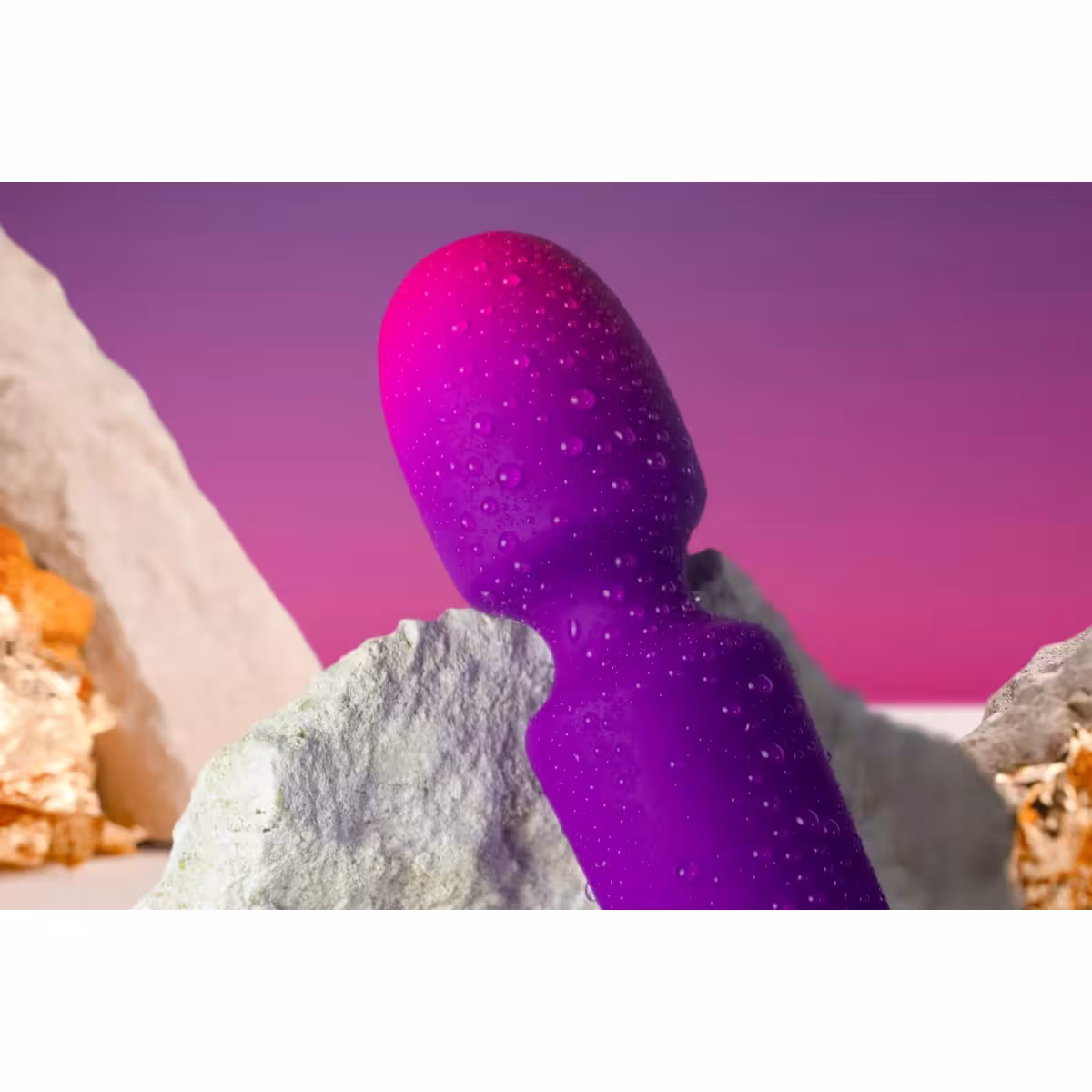 Rocks Off Glo-Girl Wand Vibrator Purple Pink image 8