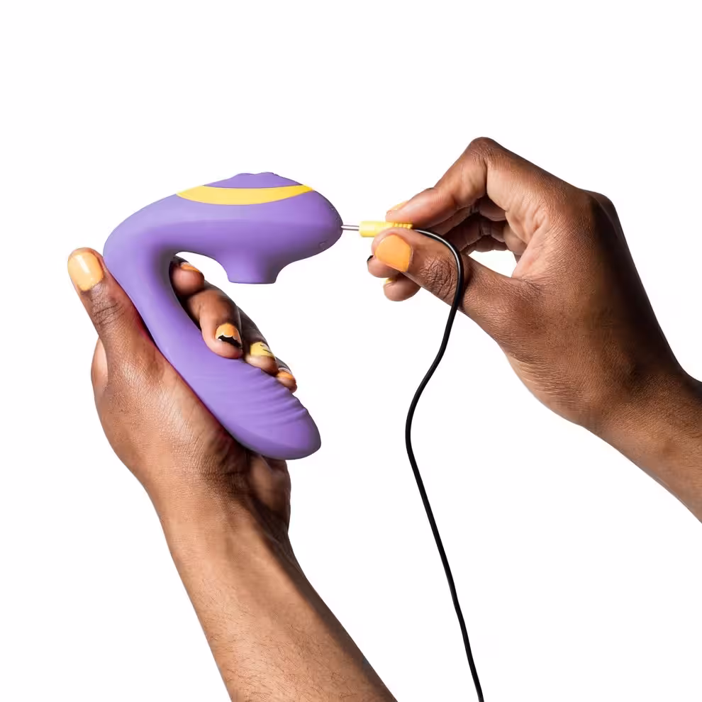 ROMP Reverb Rabbit Clitoral Vibrator Double Trouble Purple image 2