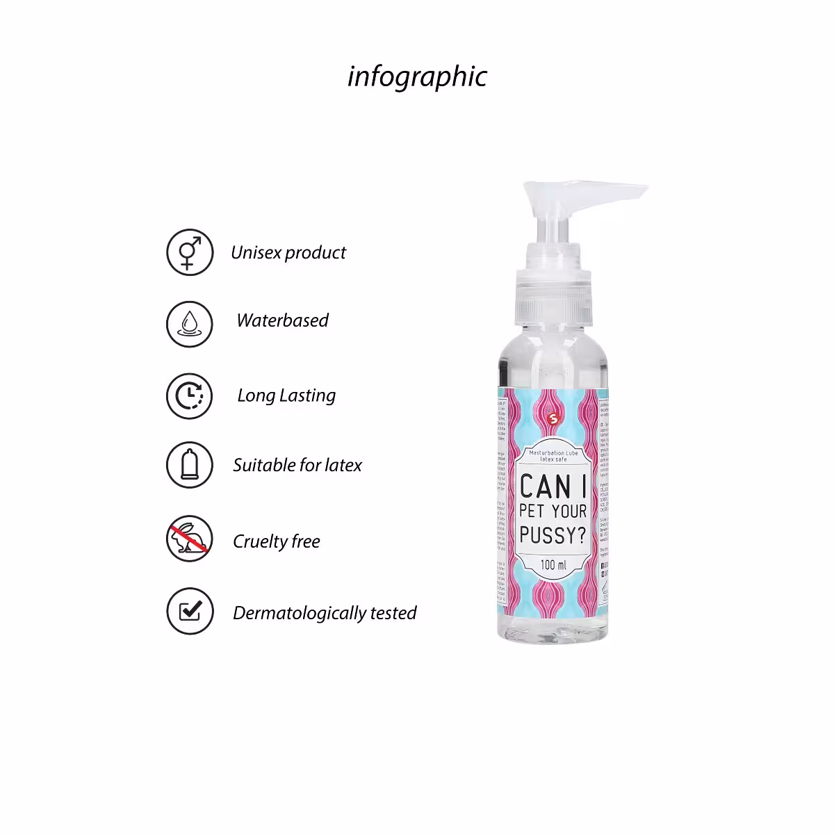 S Line Can I Pet Your Pussy Water Based Masturbation Lubricant 100ml image 3
