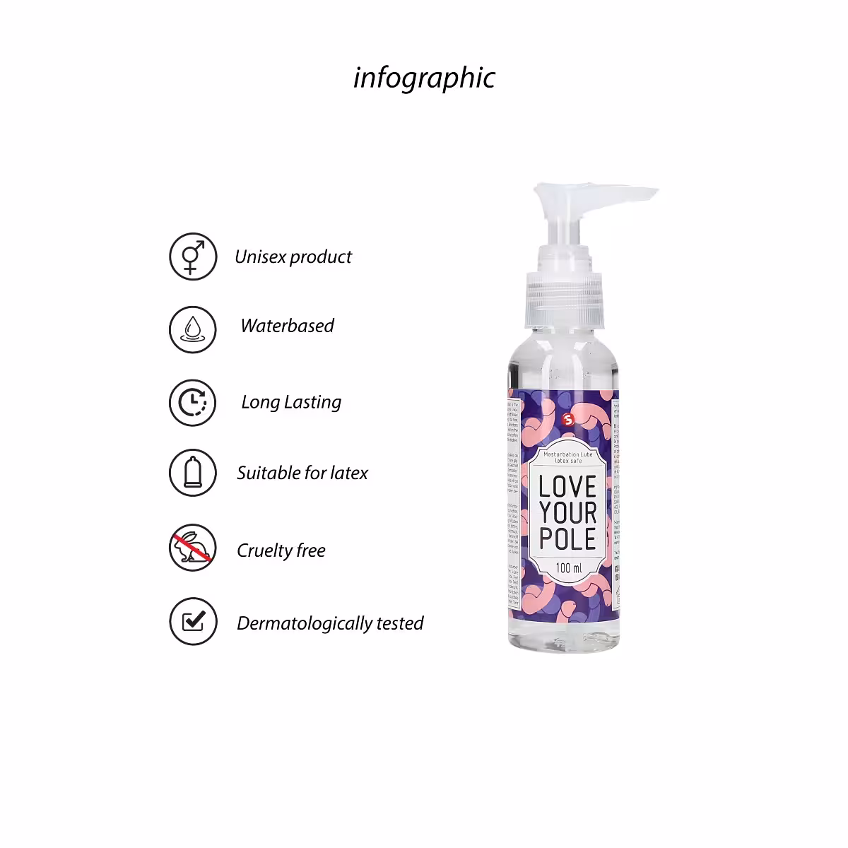 S Line Love Your Pole Water Based Masturbation Lubricant 100ml image 2