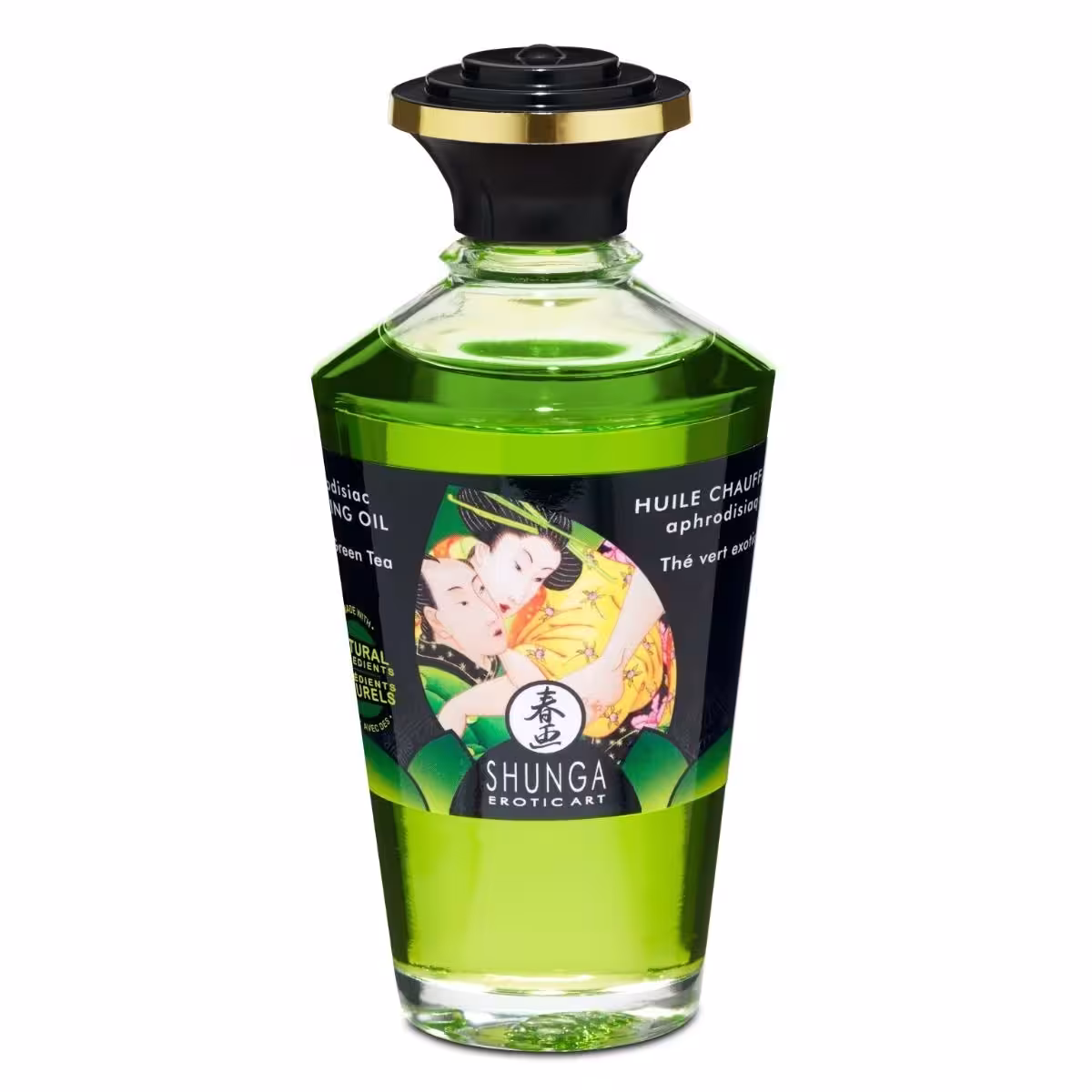 Shunga Aphrodisiac Oil Organica Exotic Green Tea – Sensual Massage Oil for Two