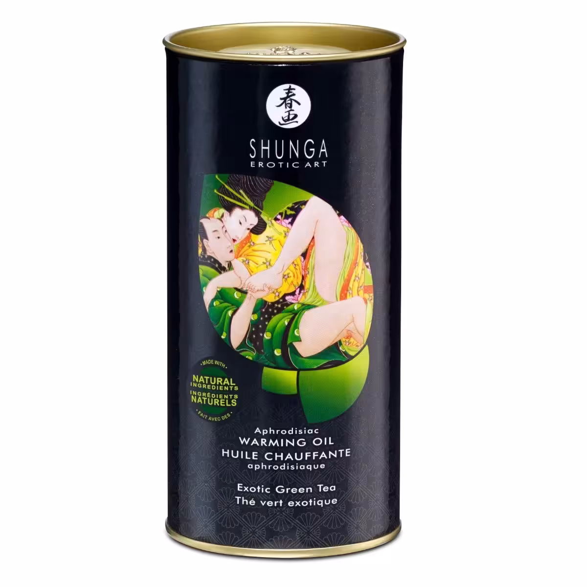 Shunga Aphrodisiac Oil Organica Exotic Green Tea – Sensual Massage Oil for Two image 2