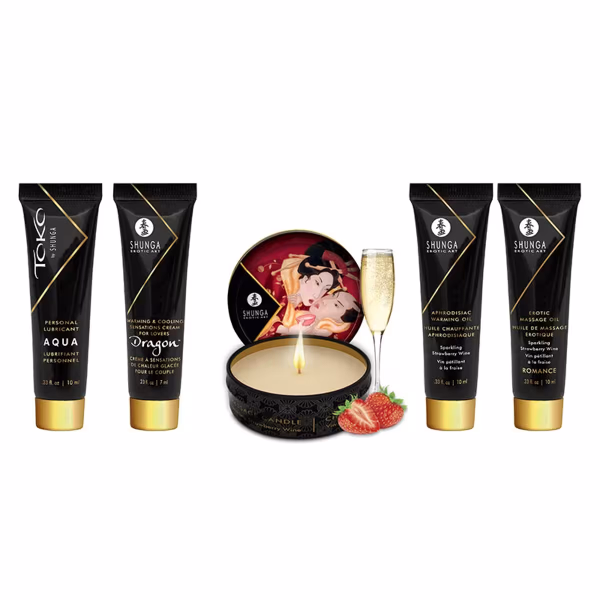 Shunga Luxury Gift Set Geisha's Secret Kit Strawberry image 2