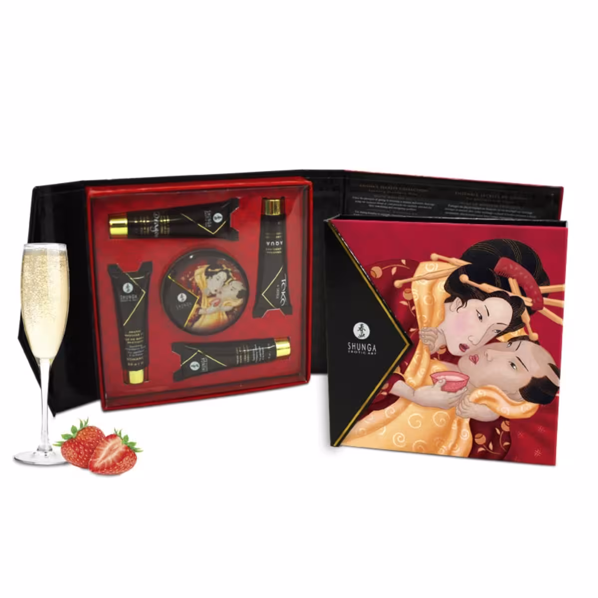 Shunga Luxury Gift Set Geisha's Secret Kit Strawberry image 7