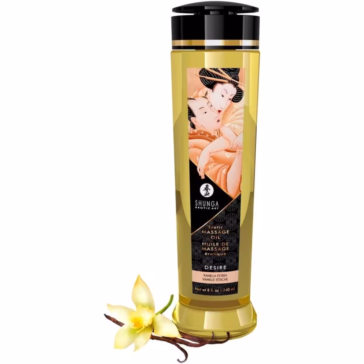 Shunga Massage Oil Desire / Vanilla – Luxurious, Fragrant Skincare for Intimate Moments