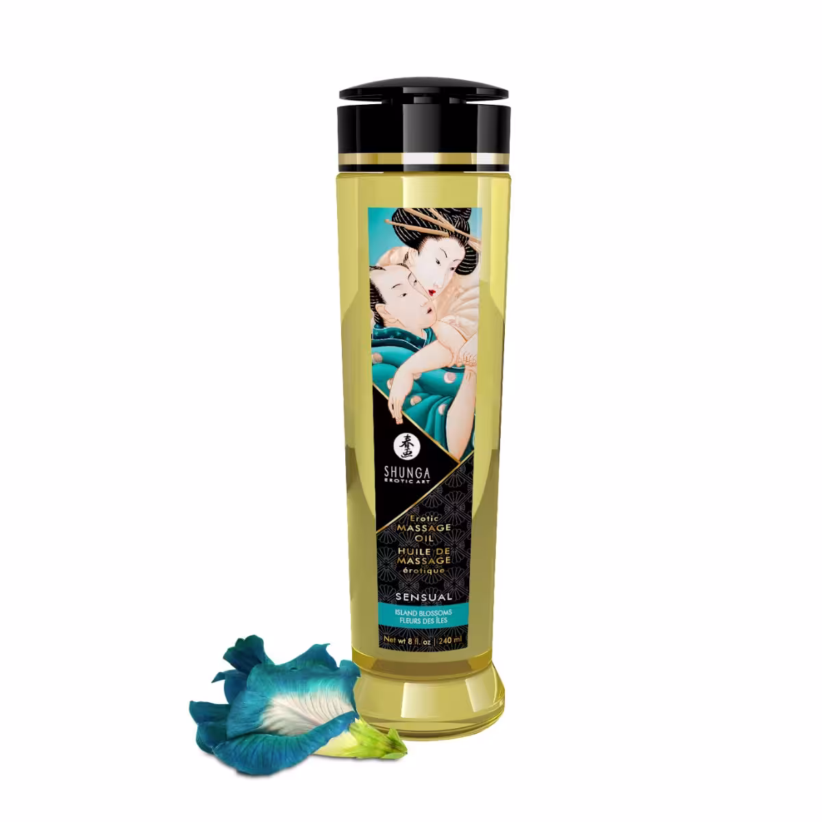Shunga Massage Oil Sensual / Island Blossoms – Premium Sensual Massage Experience
