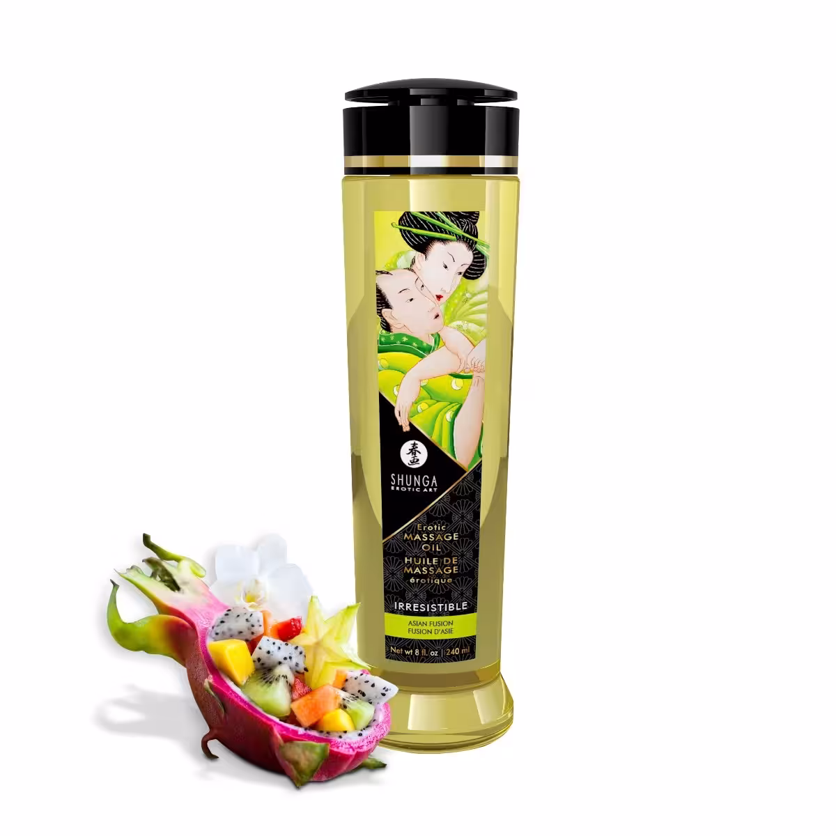 Tester Shunga Massage Oil Irresistible / Asian Fruits – Premium Sensory Experience