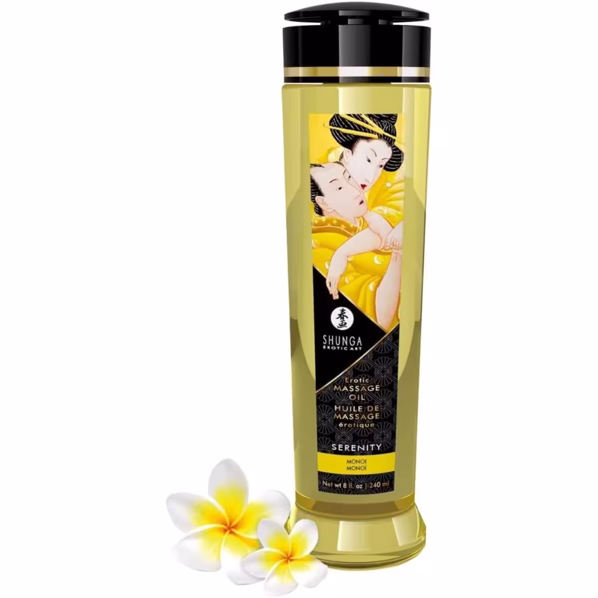 Tester Shunga Massage Oil Serenity / Monoi – Luxurious, Fragrant Massage Experience