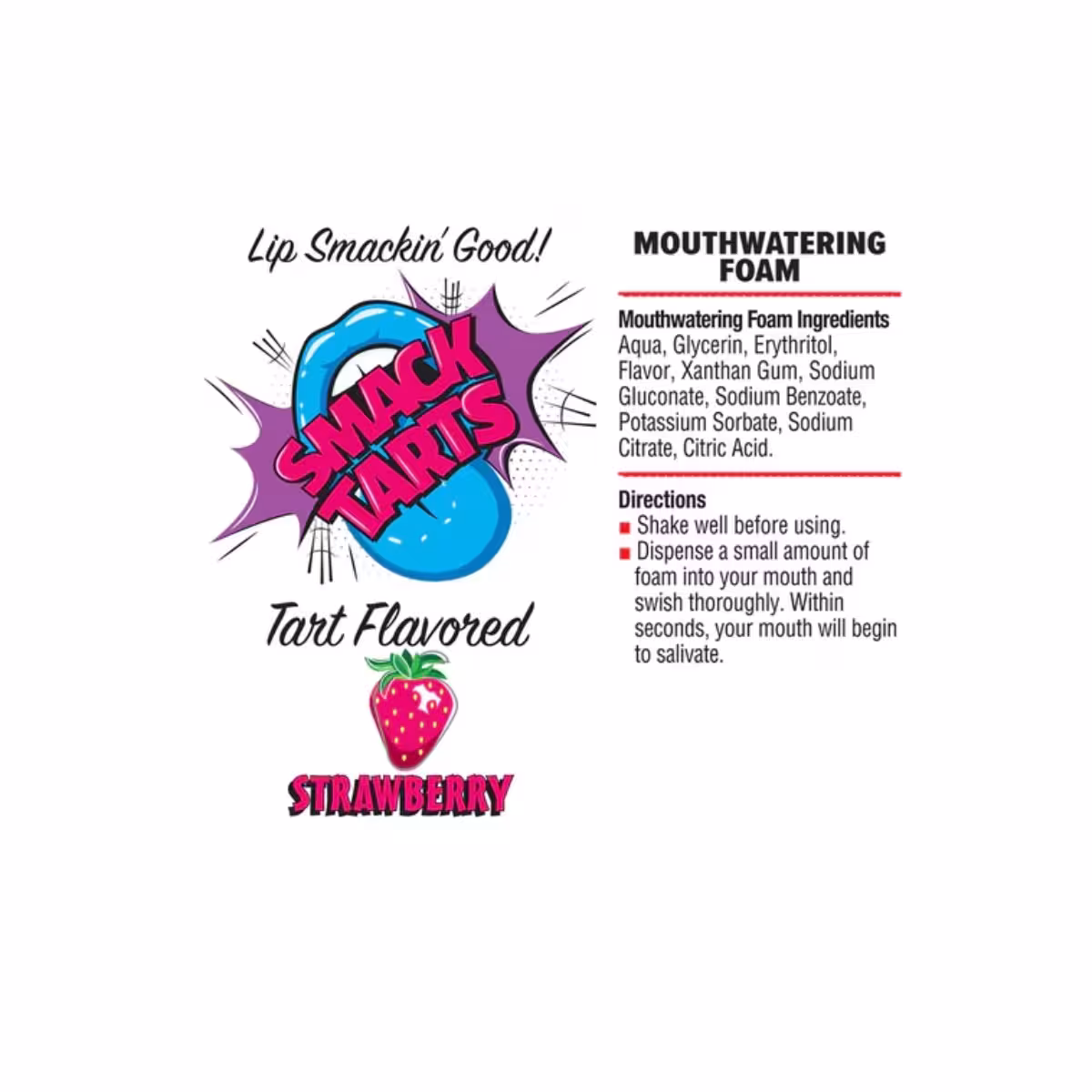 Smack Tarts Mouthwatering Foam Sour Strawberry 2.7oz – A Flavorful Oral Experience image 2