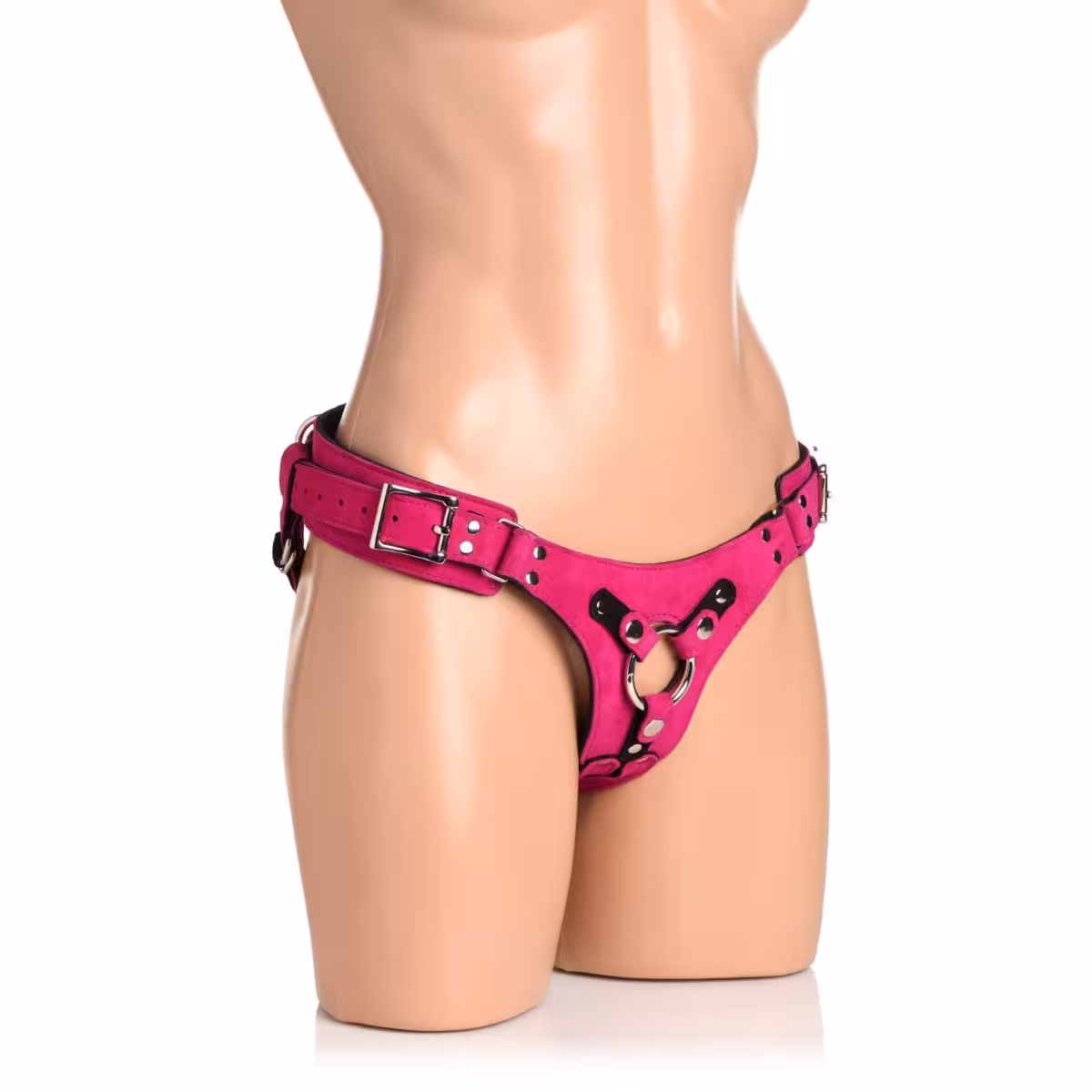 Bodice Deluxe Leather Corset Harness - Pink image 3