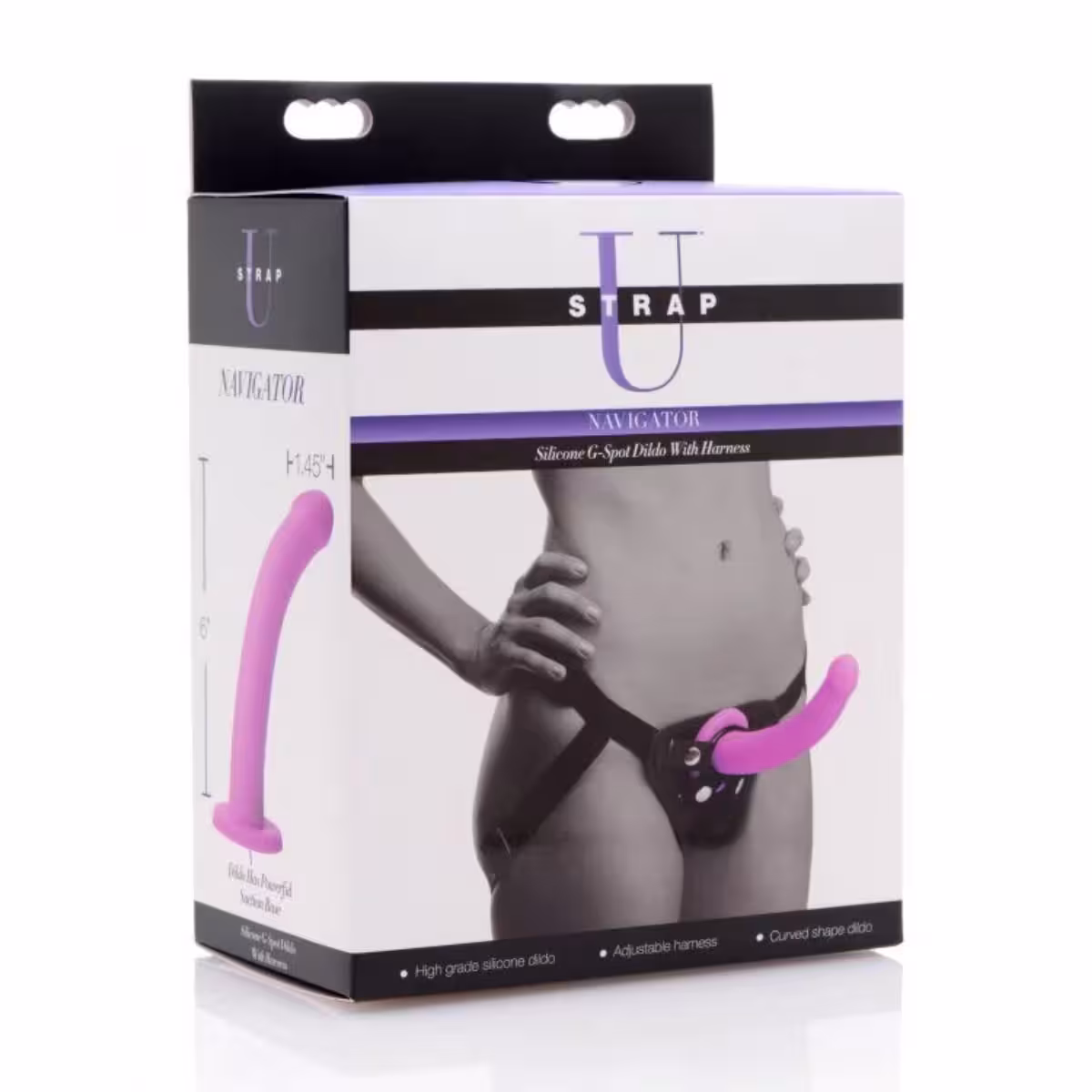 Navigator Silicone G-Spot Dildo with Harness image 2