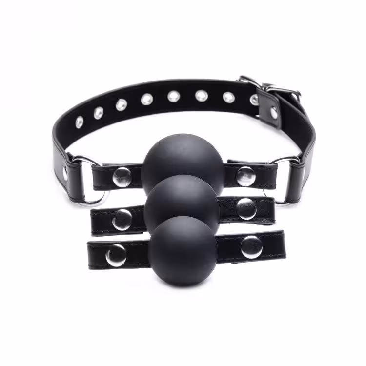 Strict Interchangeable Silicone Ball Gag Set image 4