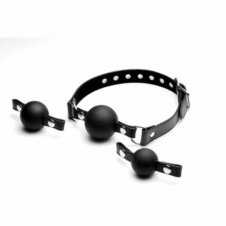 Strict Interchangeable Silicone Ball Gag Set image 6