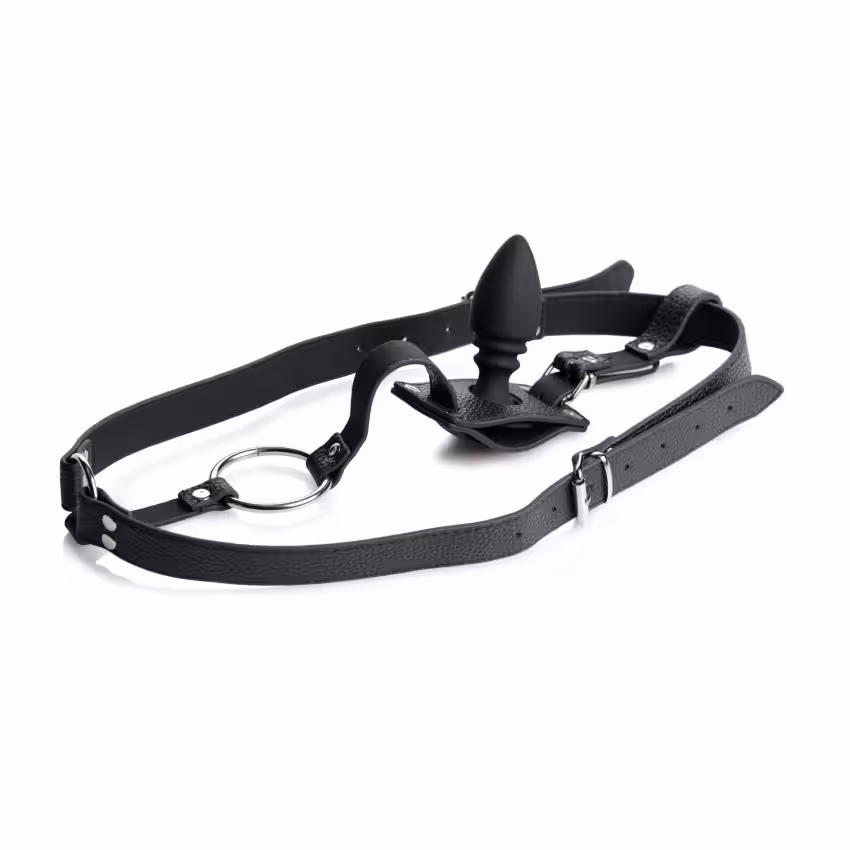 Strict Male Cock Ring Harness With Silicone Anal Plug image 3