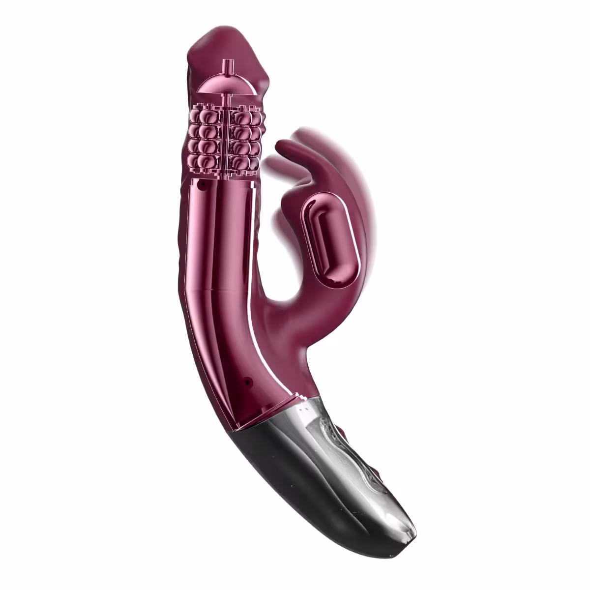 Titanz Rotating 3.5inch Rechargeable Rabbit With Clit Stimulation Purple image 3