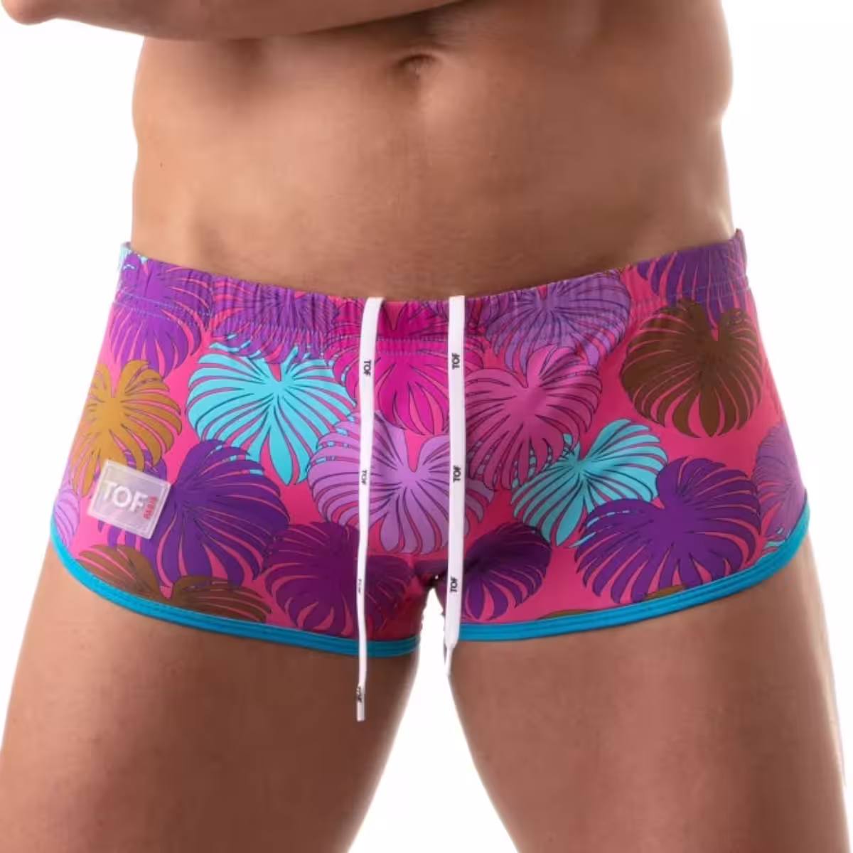 Floral Brazilian Swimsuit Pink - Size : M