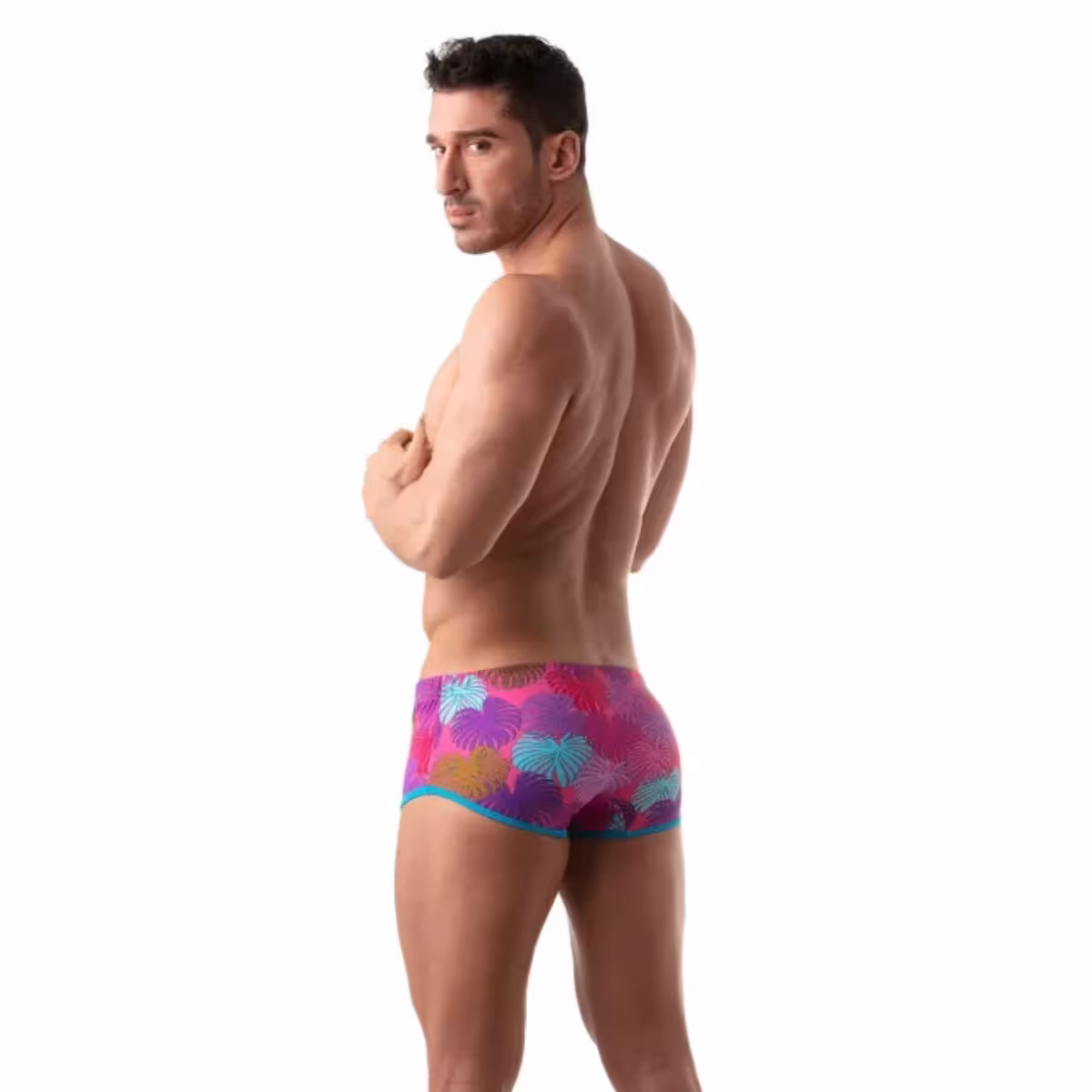 Floral Brazilian Swimsuit Pink - Size : M image 5
