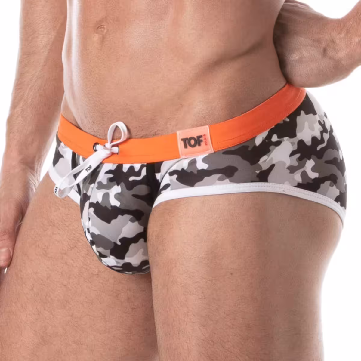 Iconic Swim Briefs - Camo Grey - Size : XL image 3