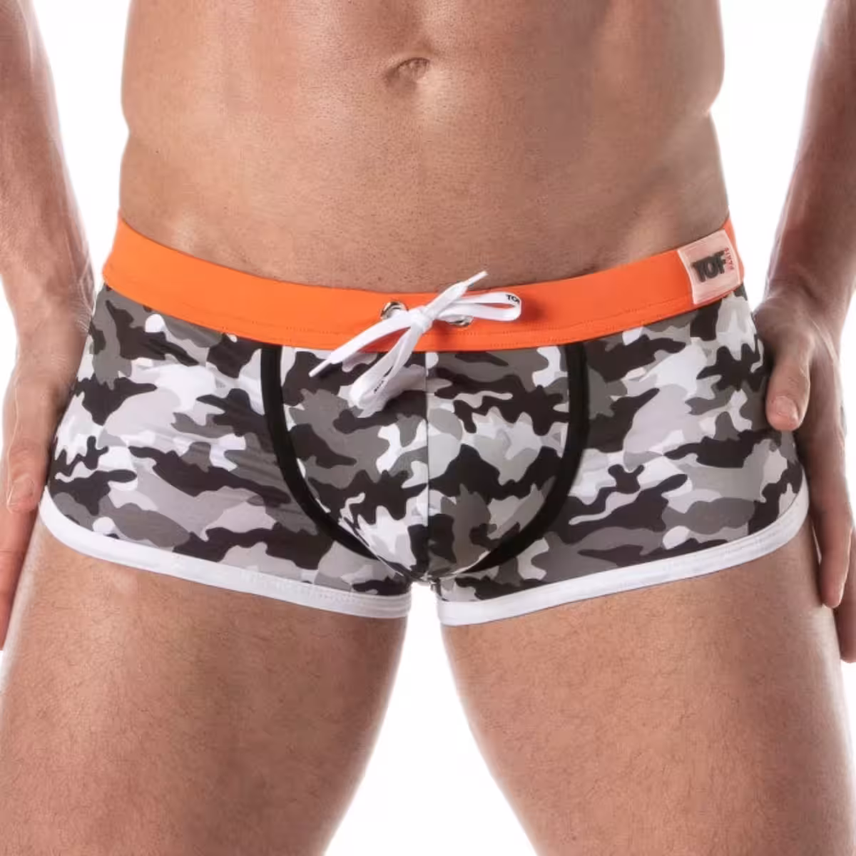 Iconic Swim Trunks - Grey Camouflage - Size : XL