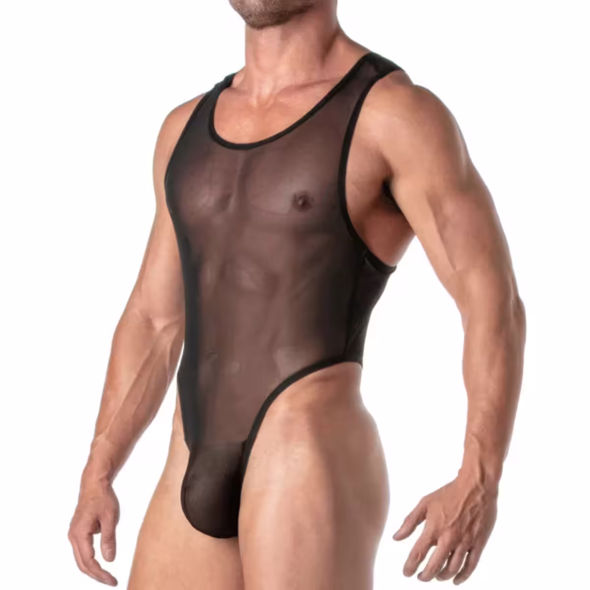 Men's mesh body thong - Size : S image 3