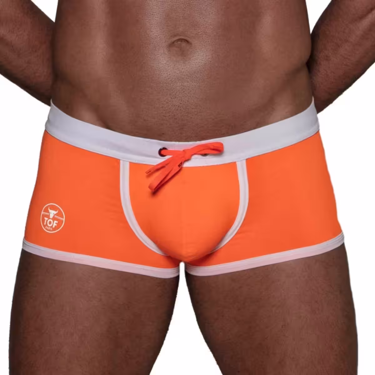 Neon Swim Trunks Orange - Size : M