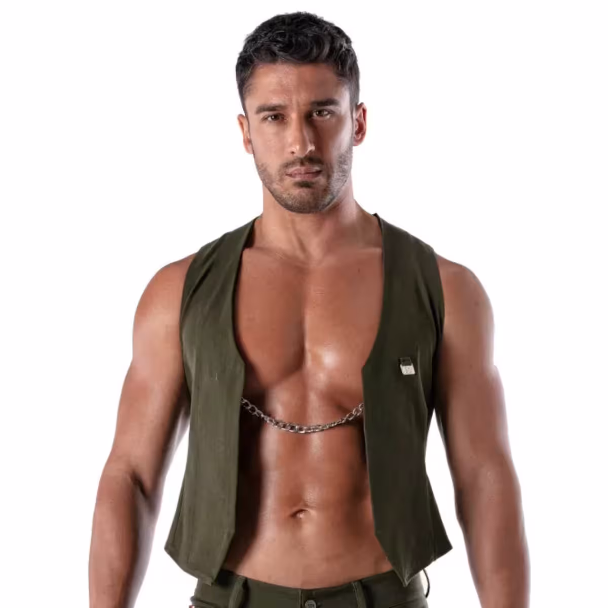 Patriot Chain Vest - Khaki - Size : S image 2