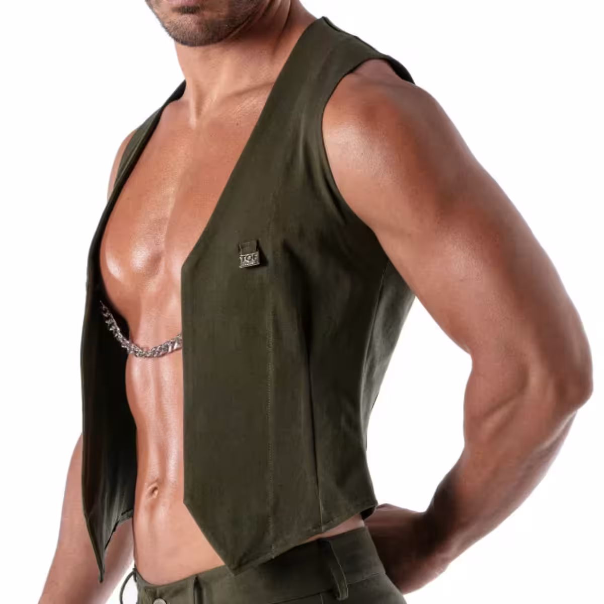 Patriot Chain Vest - Khaki - Size : S image 3