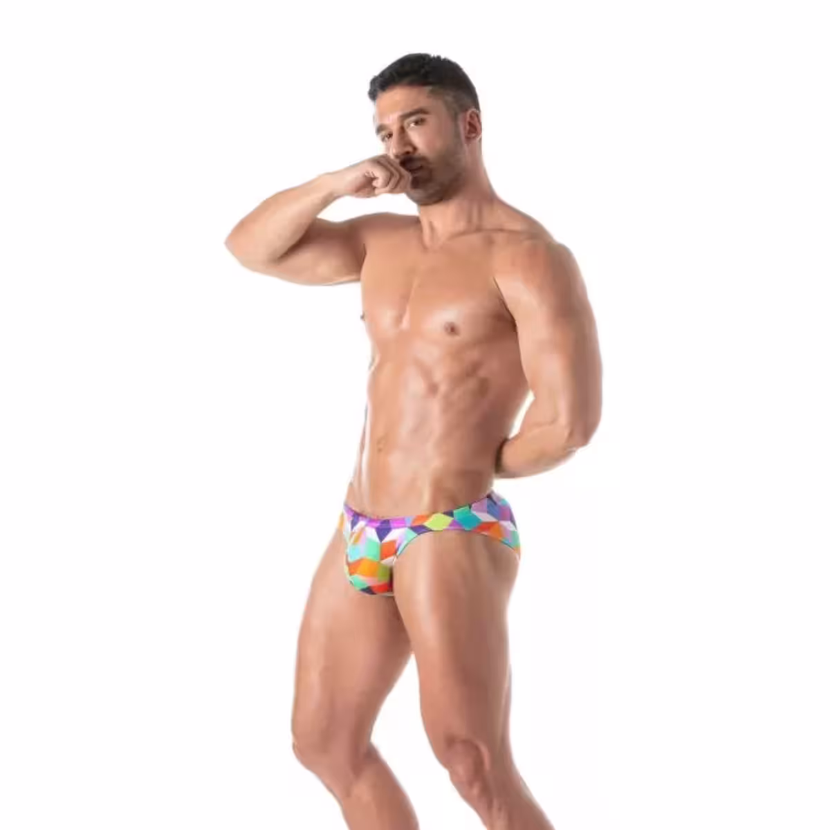 Print Swim Mini Briefs Purple - Size : L image 2