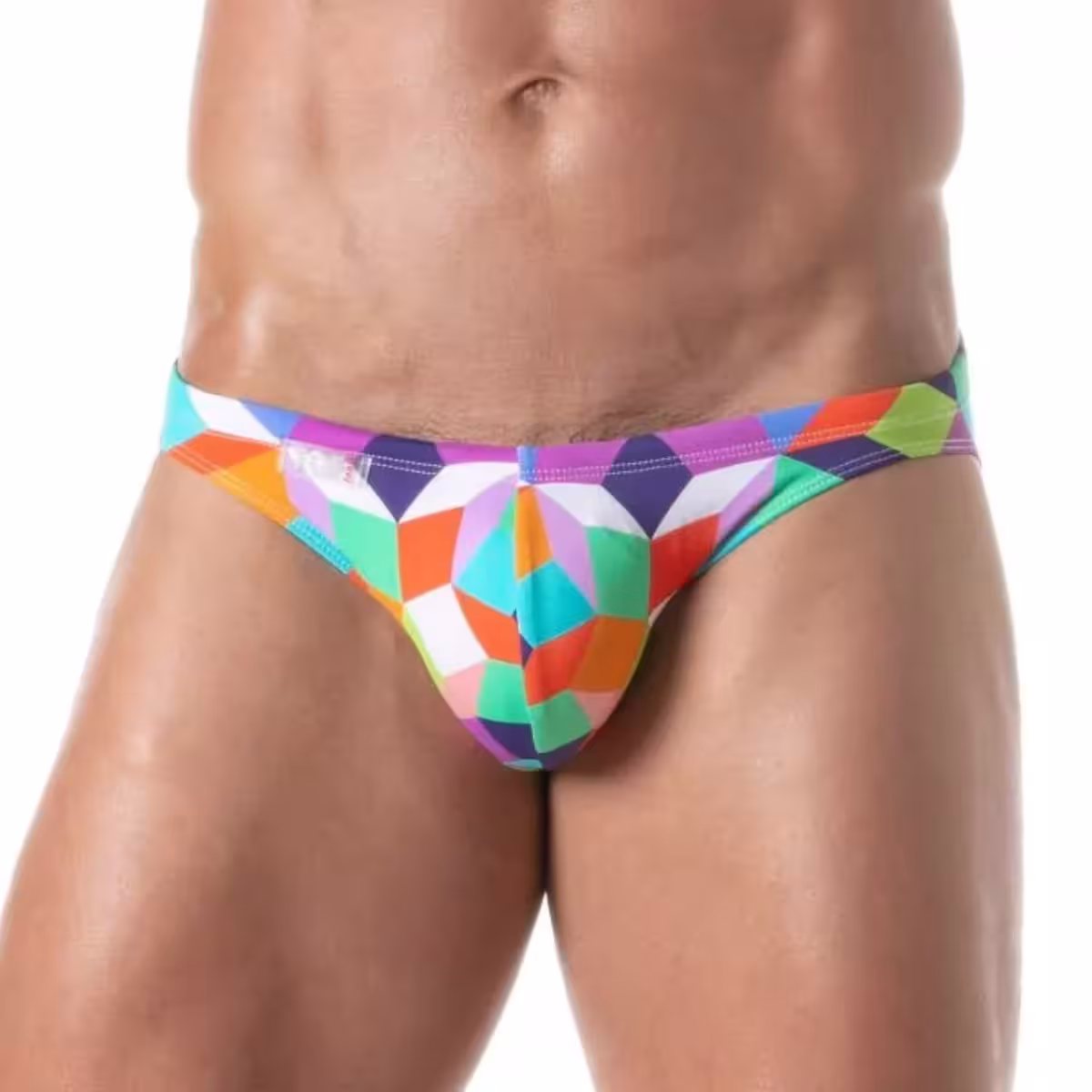 Print Swim Mini Briefs Purple - Size : M