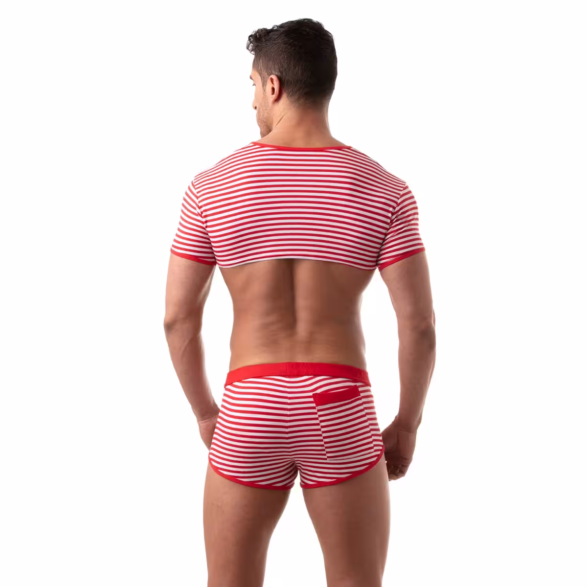 TOF Paris Sailor Crop Top Red Large – Summer Style with Nautical Flair image 6
