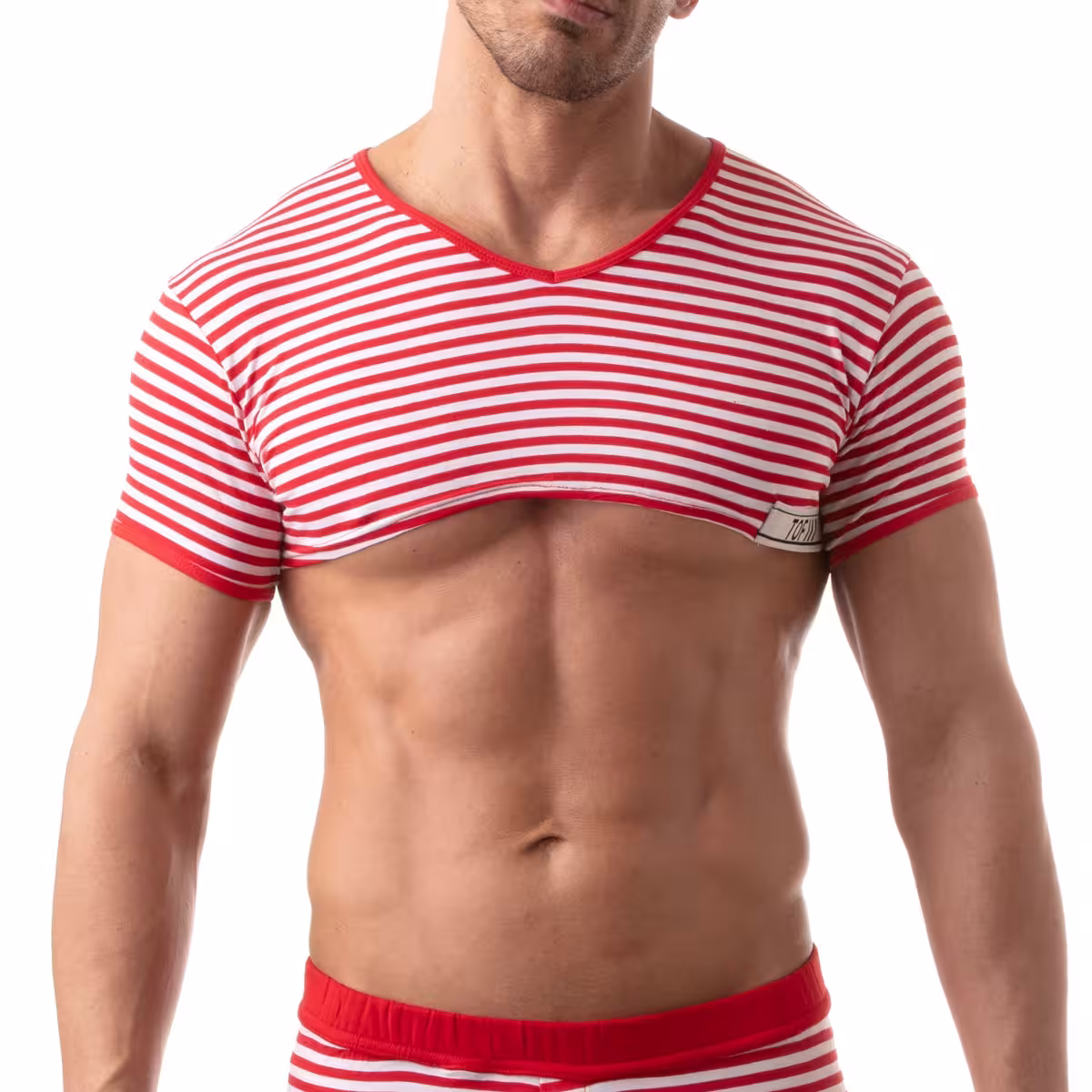 TOF Paris Sailor Crop Top Red X Large | Summer Style & Comfort
