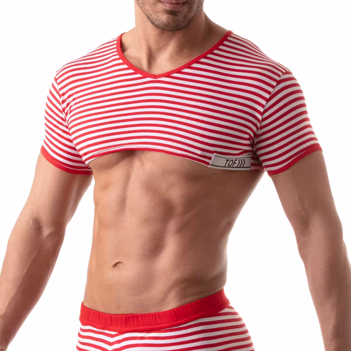TOF Paris Sailor Crop Top Red X Large | Summer Style & Comfort image 2