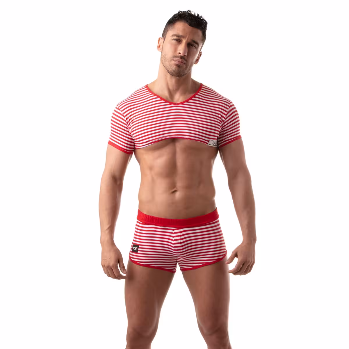 TOF Paris Sailor Crop Top Red X Large | Summer Style & Comfort image 5
