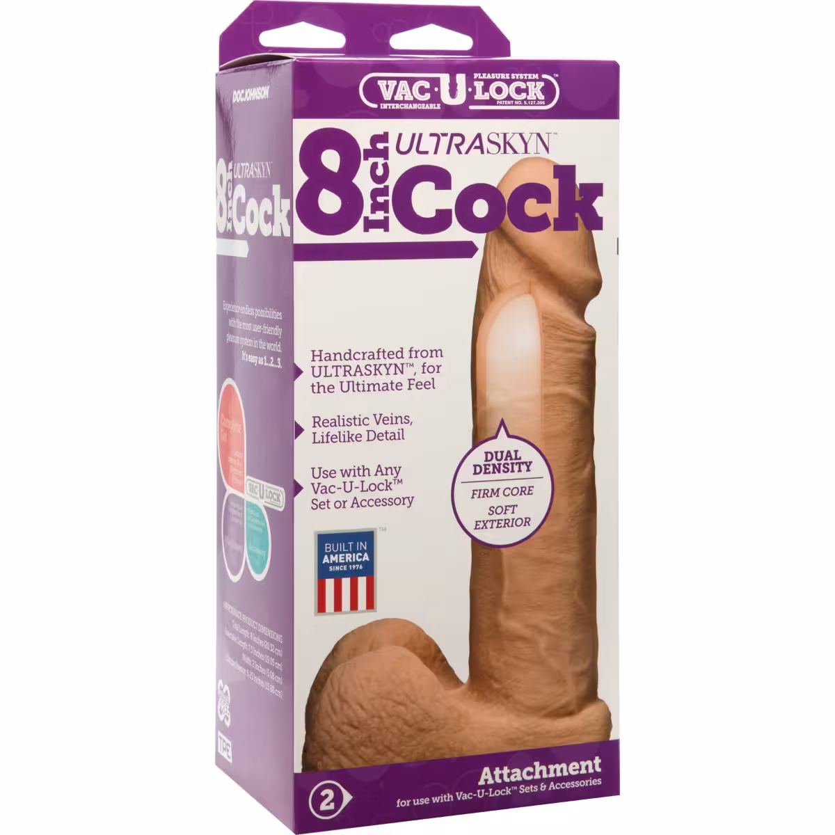 Doc Johnson Ur3 Cock Vac U Lock White 8in image 2