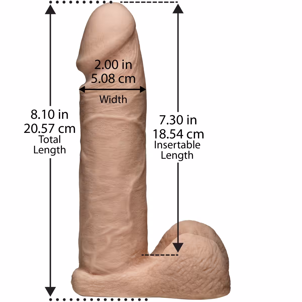 Doc Johnson Ur3 Cock Vac U Lock White 8in image 3