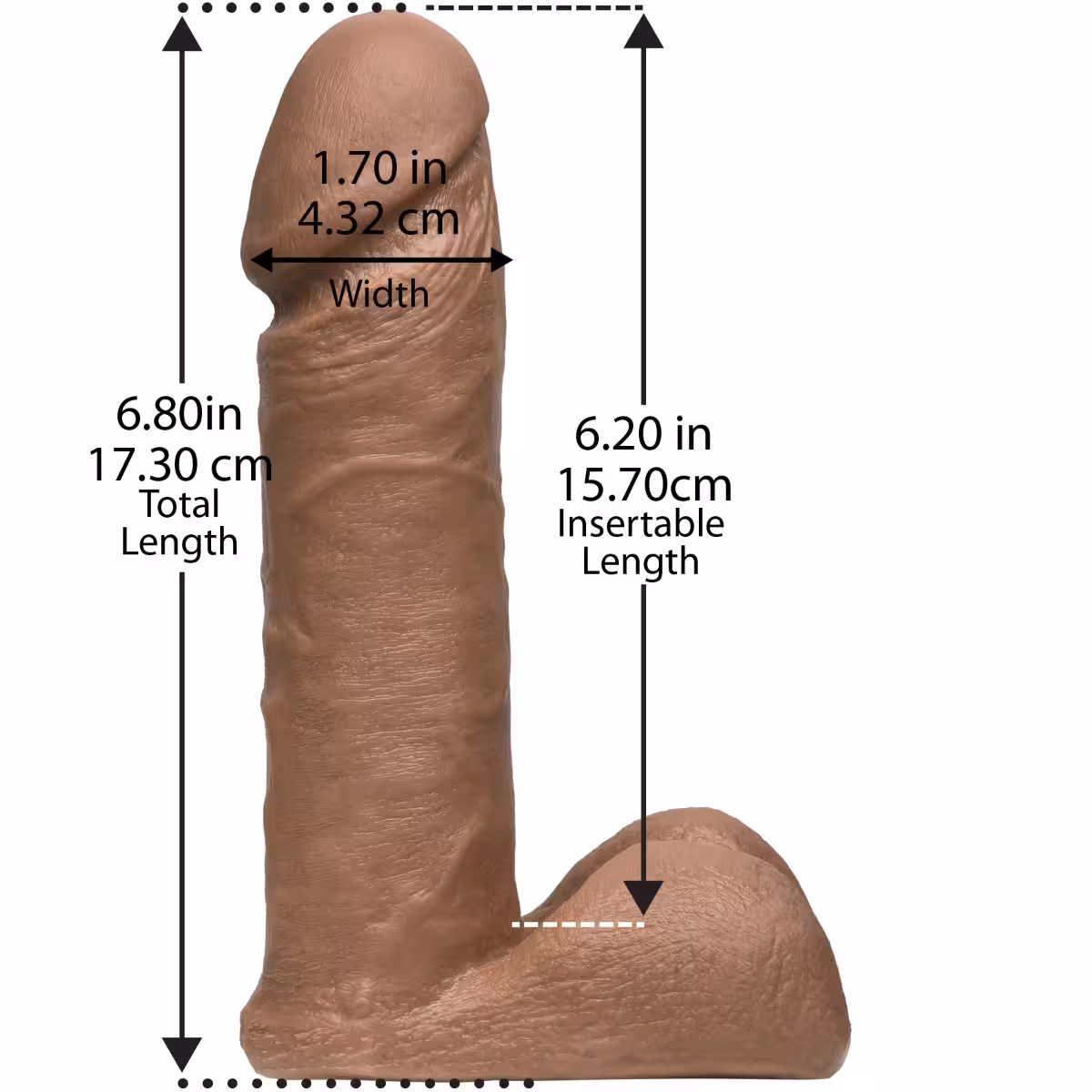 Vac-U-Lock ULTRASKYN Cock - 6 Inch - Caramel image 3