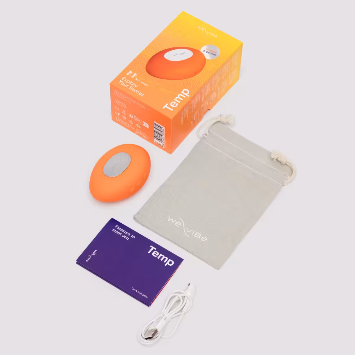 We-Vibe Temp Lay-On Clitoral Warming Vibrator – Tangerine image 5