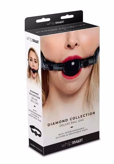 Whipsmart Diamond Ball Gag Black image 2