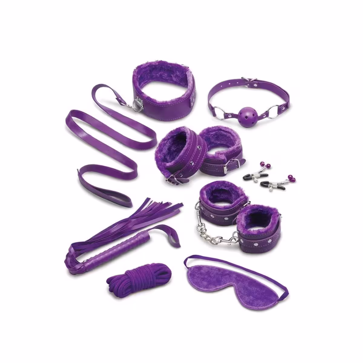 Whipsmart Fuzzy Collection Bondage Kit – 12-Piece Sensual Play Set