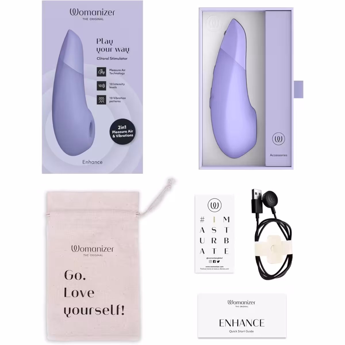 Womanizer Enhance Lilac – 2-in-1 Clitoral Stimulator with Air & Vibrations image 2