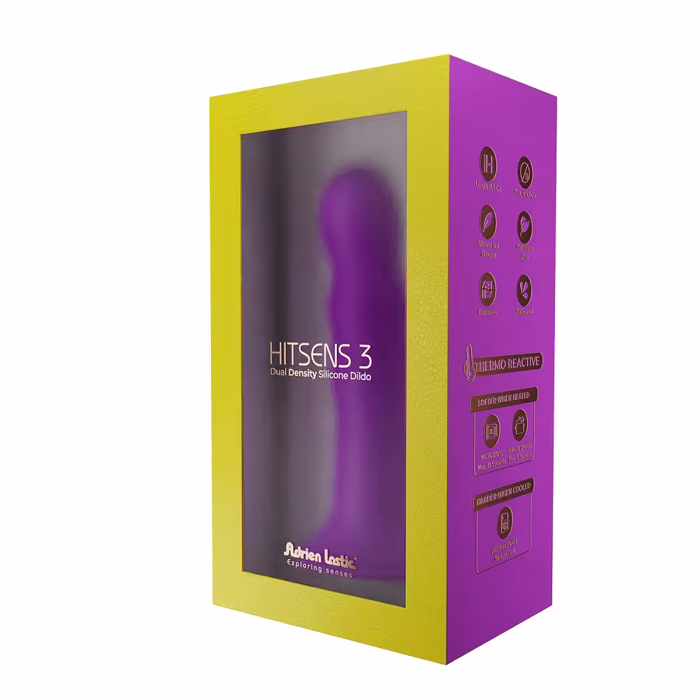 Adrien Lastic Cushioned Core Suction Cup Ribbed Silicone Dildo 7 Inch image 2