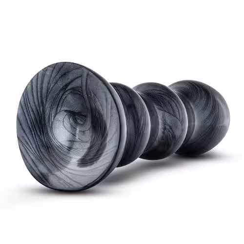 Jet Black Jack Large Ribbed Butt Plug 7 inches image 4