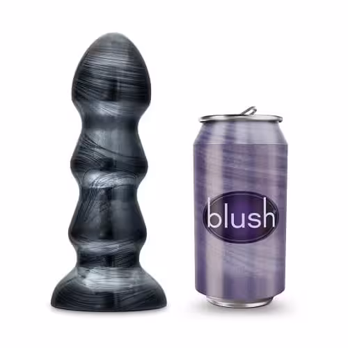 Jet Black Jack Large Ribbed Butt Plug 7 inches image 6
